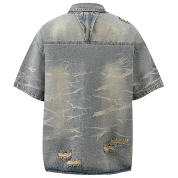 Static Fade Pleated Denim Shirt